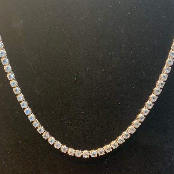 BRAND NEW Ross-Simons 925 silver tennis necklace&bracelet, white topaz stones. - Picture 4 of 16